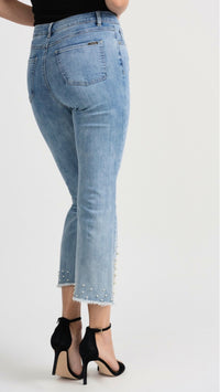 Joseph Ribkoff Cropped Denim with Pearls