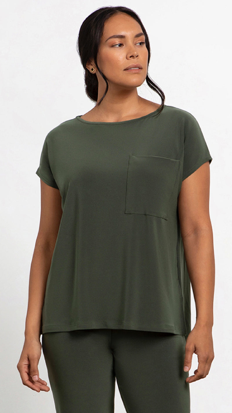 Dolman Pocket Top, Cap Sleeve (selected colours on sale)