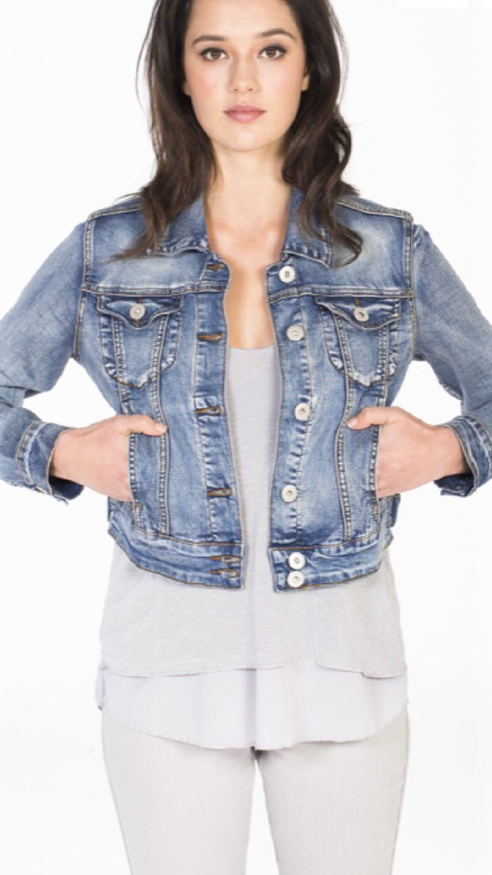 Stone Washed Denim Jacket- Liba LS