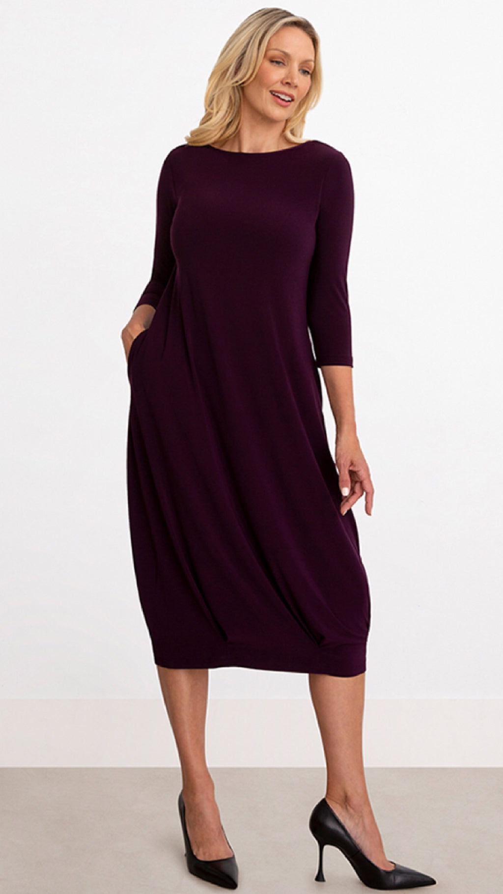 Reversible Narrow Lantern Dress, 3/4 Sleeve (Sale)