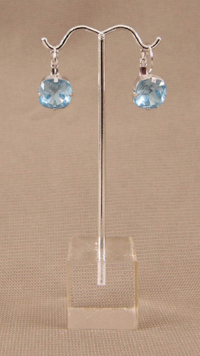 Earrings Round (Silver/Blue)