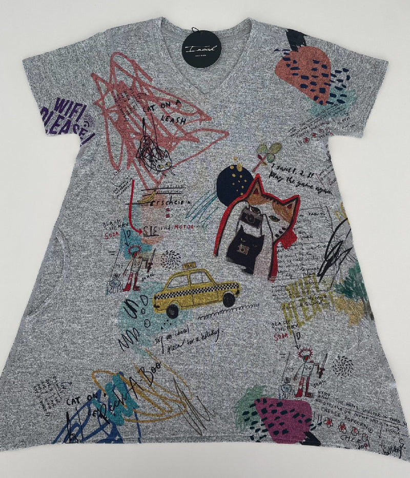Short Sleeve V-Neck Tunic T587T
