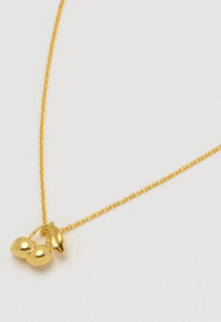 Cherries Pendant Necklace - Gold Plated