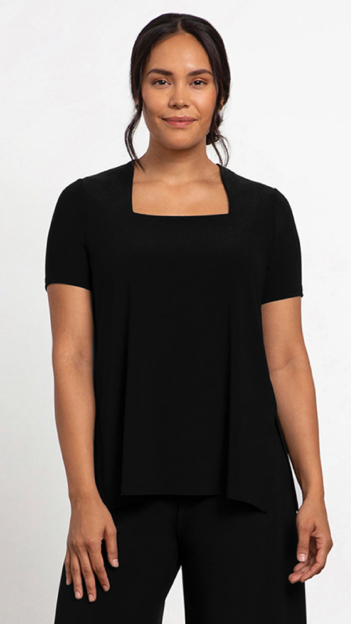 Square Neck Top, Short Sleeve (Sale)