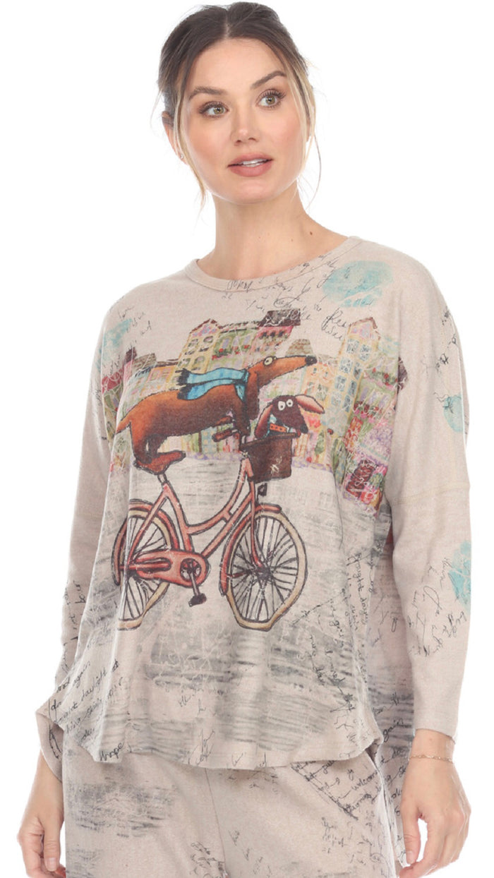 Hi-Low Dolman Sleeve Top-Fun Ride