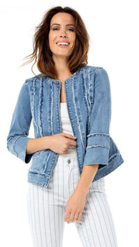 Frayed Seam Jean Jacket Fairway