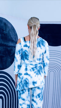 Tie Die One Shoulder Top