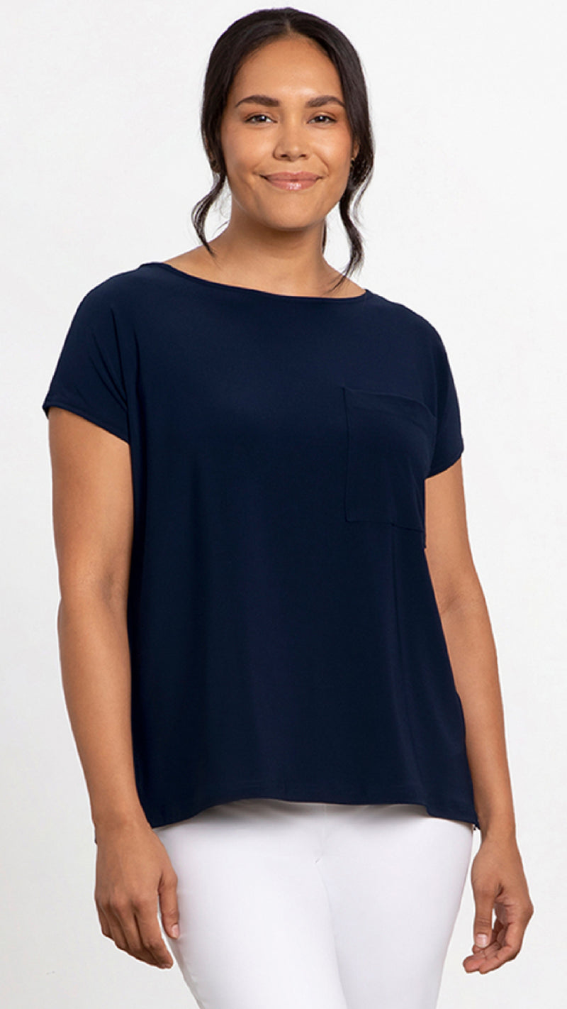 Dolman Pocket Top, Cap Sleeve (selected colours on sale)