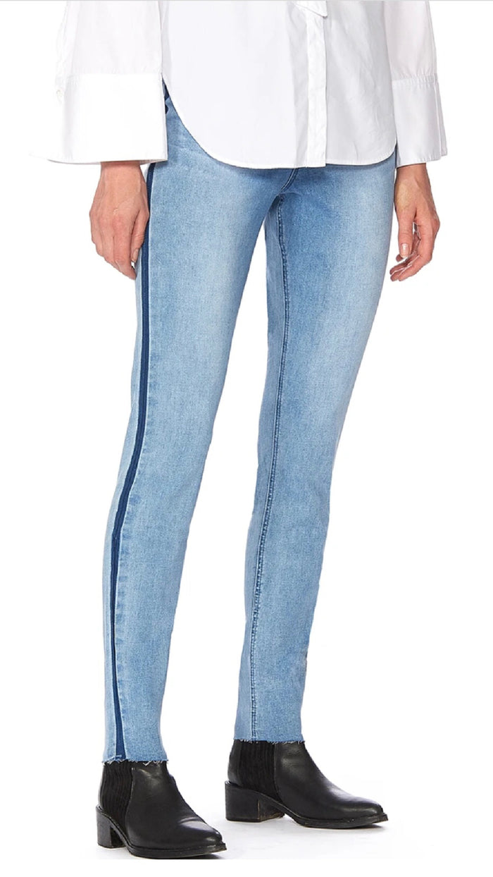 Washed Tuxedo Denim High Rise