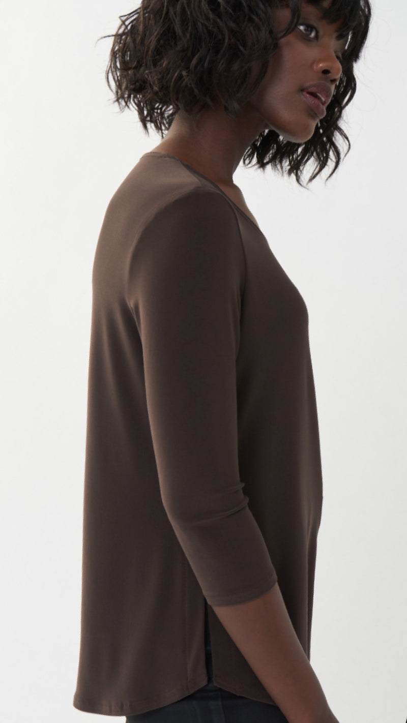 Joseph Ribkoff Top-Mocha