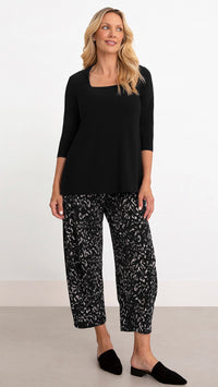 Square Neck Top, 3/4 Sleeve (Sale)
