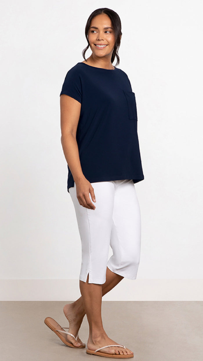 Dolman Pocket Top, Cap Sleeve (selected colours on sale)