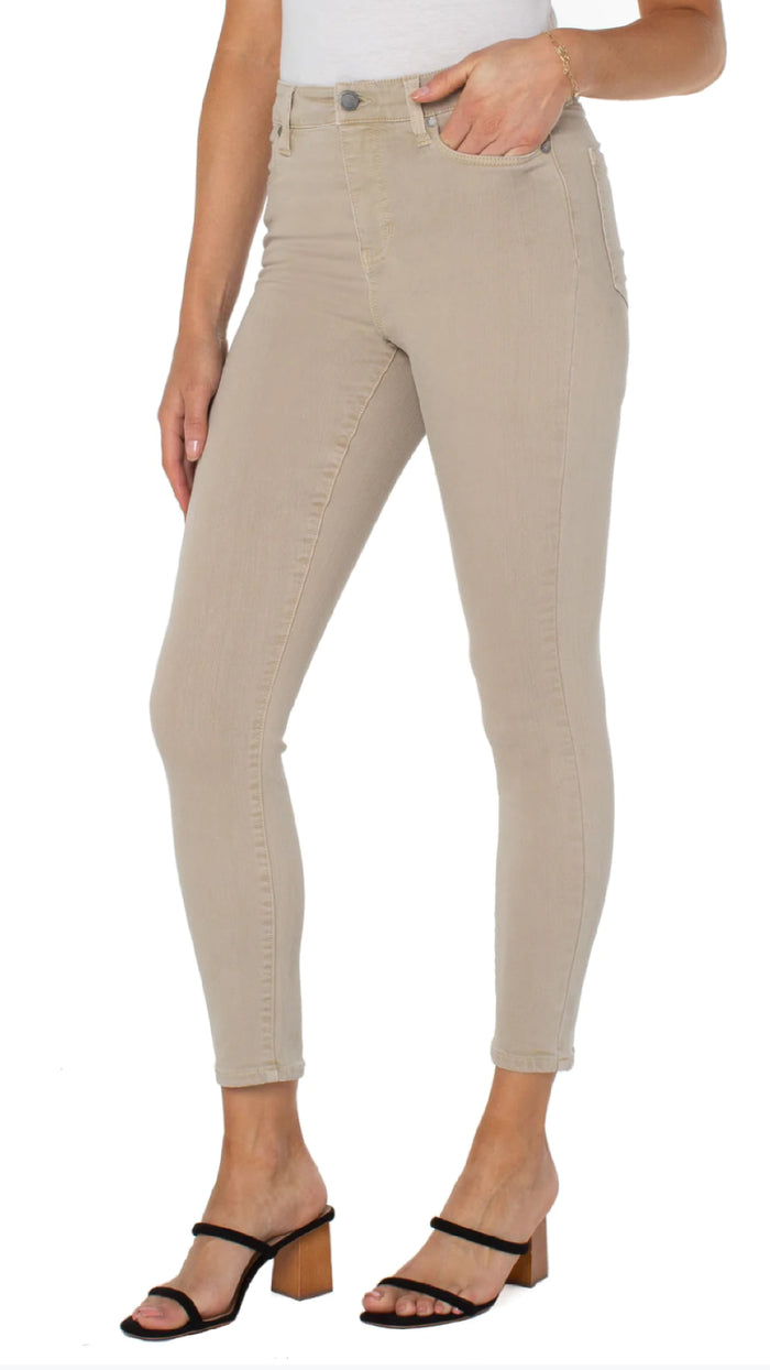 Abby High Rise Ankle Skinny-Chai Tan