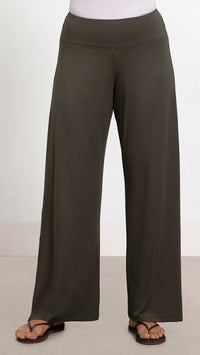 Bamboo Wide Leg Slit Pant (Sale)