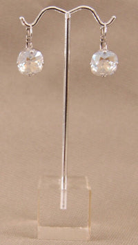 Earrings EP#5 Round (Silver W Clear)