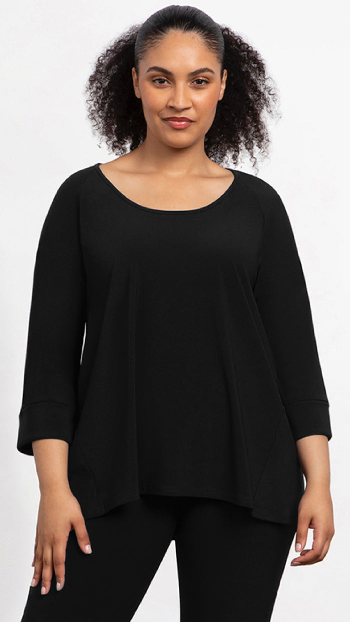 Angle Seam Raglan Top, 3/4 Sleeve (Sale)