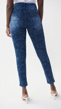 Joseph Ribkoff Jean Pant, Printed Leaf