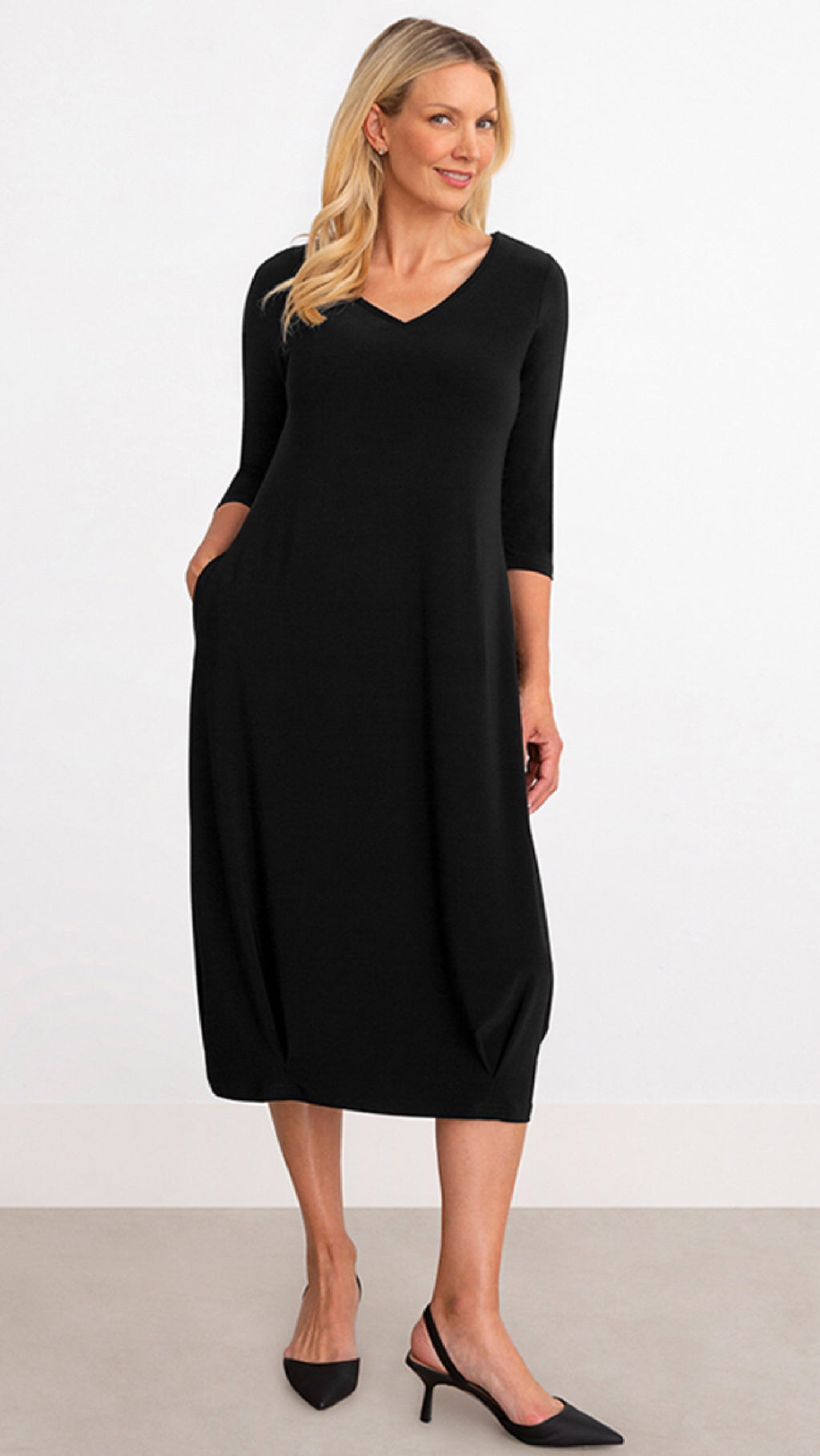 Reversible Narrow Lantern Dress, 3/4 Sleeve (Sale)