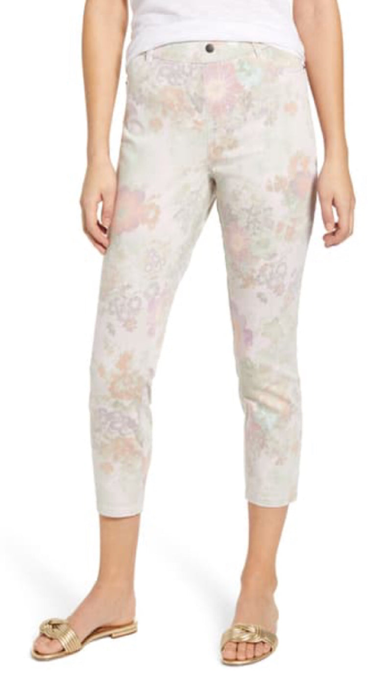 Pastel Floral Denim Hi Waist