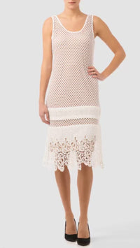 Joseph Ribkoff Lace Dress-Vanilla