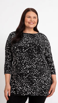 Nu Ideal Tunic 3/4 Sleeve, Print (Sale)