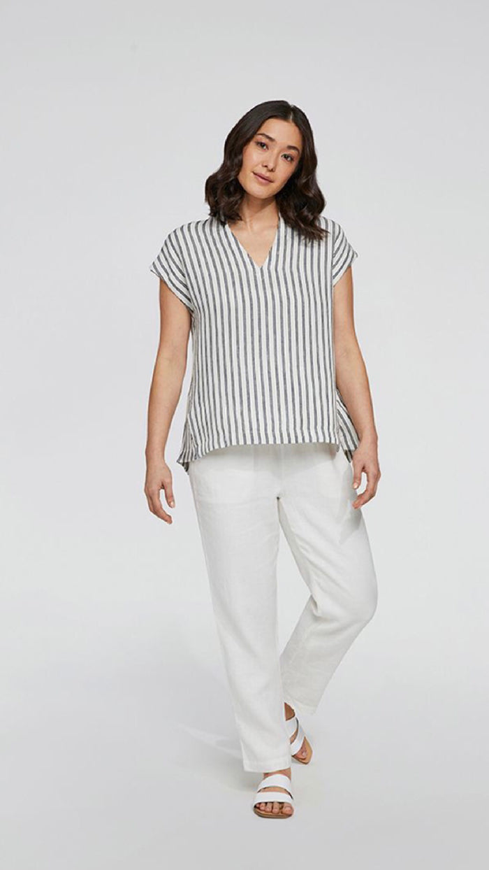 Linen Deep V Top