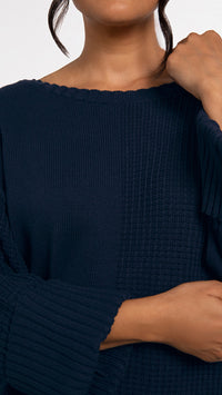 Textured Block Boxy Sweater (Sale)