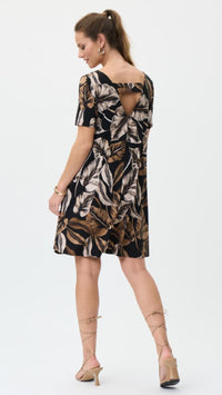 Joseph Ribkoff Tropical Print A-Line Dress