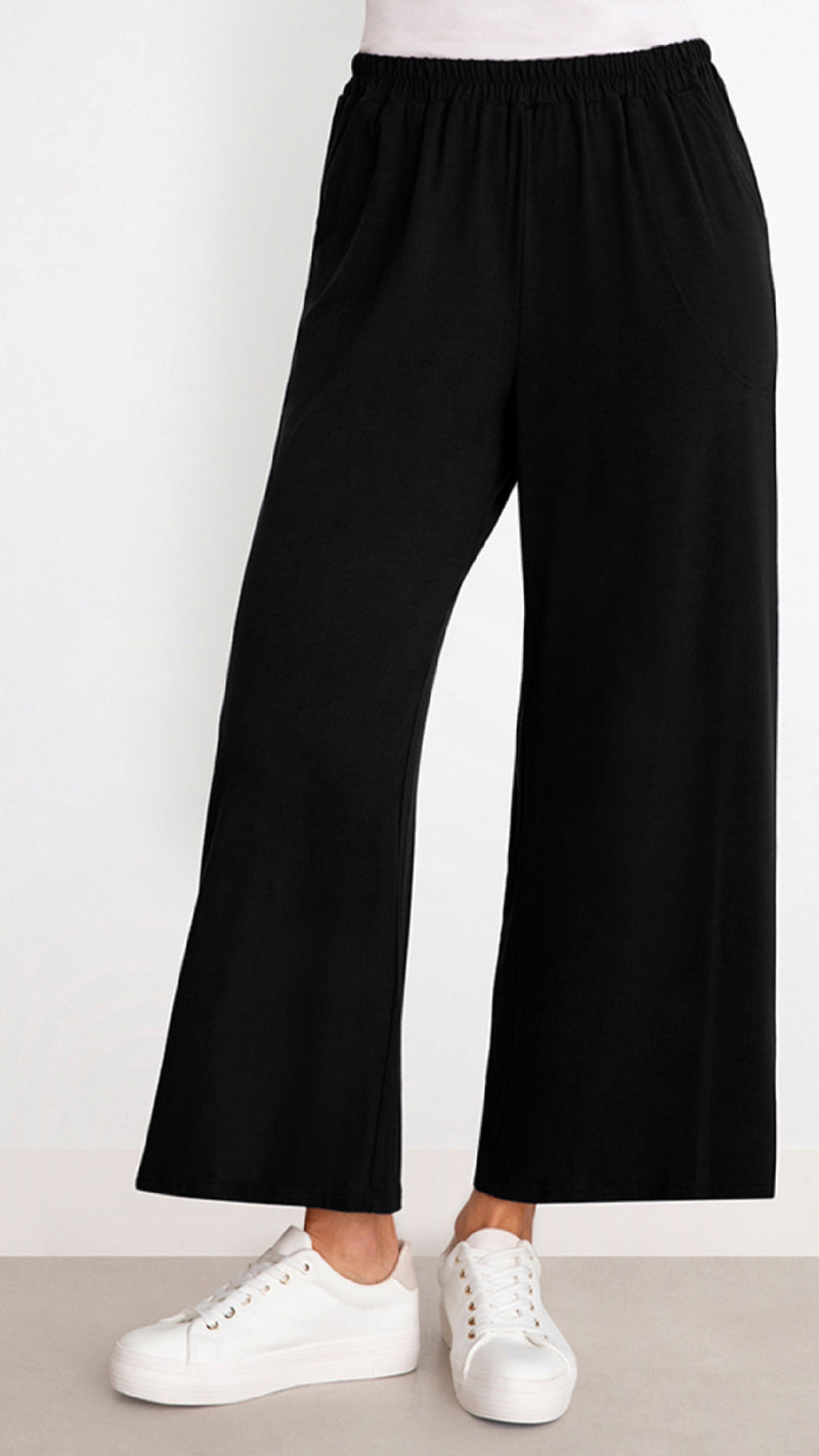 Bamboo Wide Leg Ankle Pant (Sale)