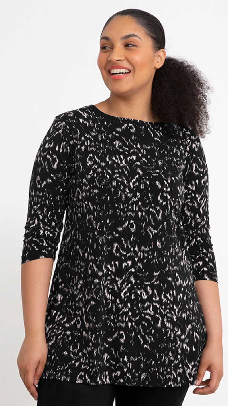 Nu Ideal Tunic 3/4 Sleeve, Print (Sale)