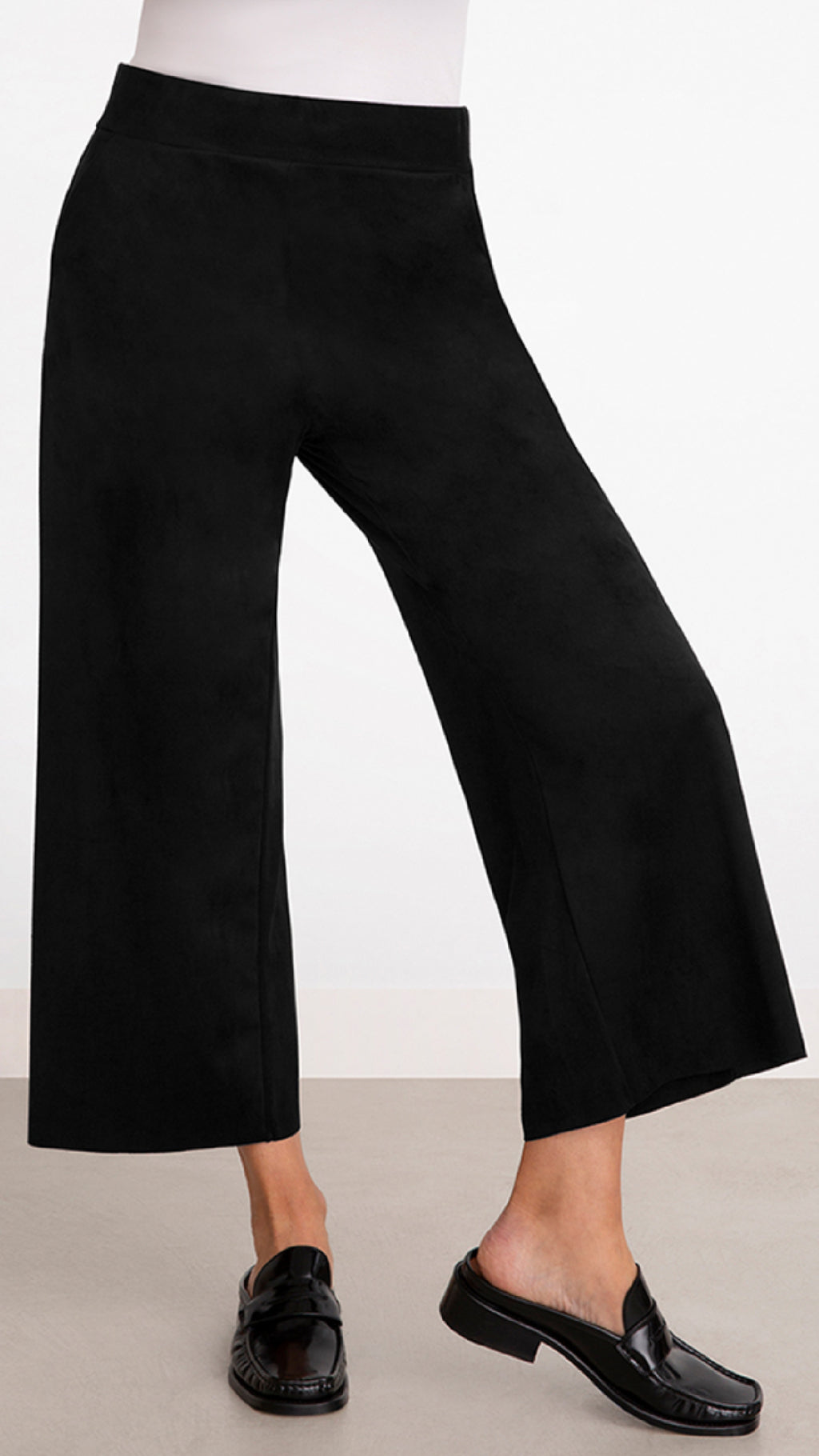 Foxy Wide Leg Ankle Pant-Faux Suede (Sale)