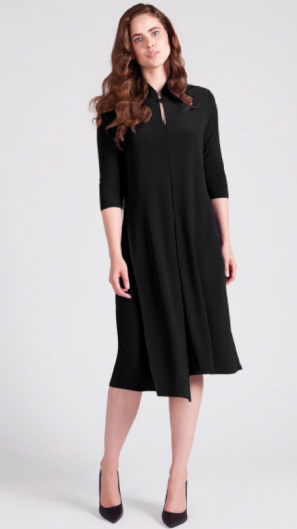 Double Over Dress 3/4 Sleeve