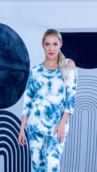 Tie Die One Shoulder Top