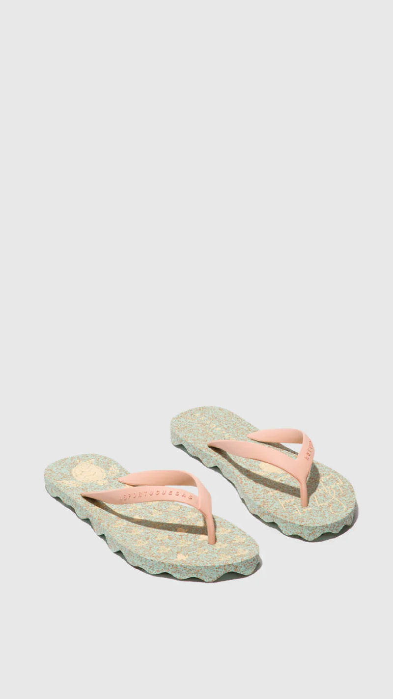 Flip Flop-Turtle-Mint/Pink