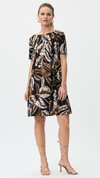 Joseph Ribkoff Tropical Print A-Line Dress