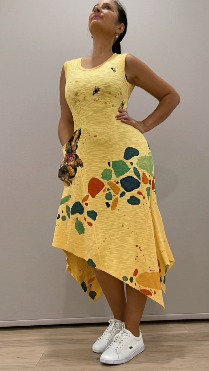 Inoah Sleeveless Asymmetrical  Dress