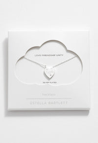 Engraved Love Heart Pendant - Silver Plated