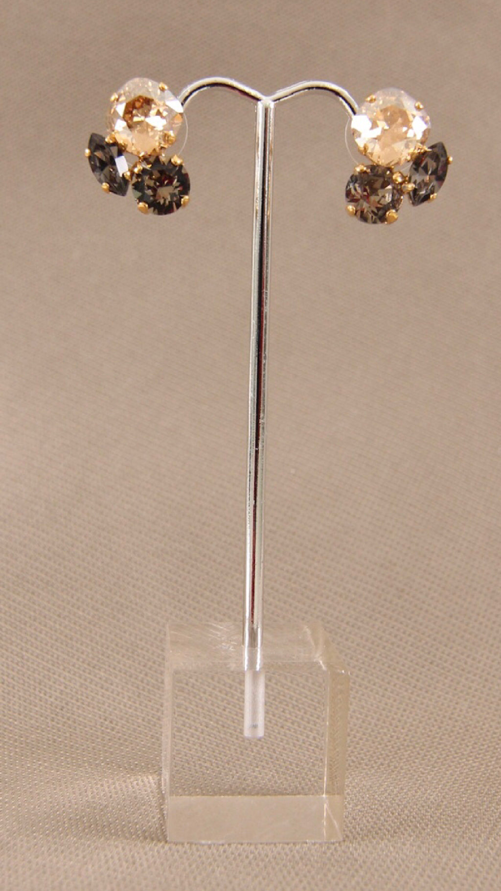 Earrings KE#53 Cluster(Gold/ Taupe,Grey)