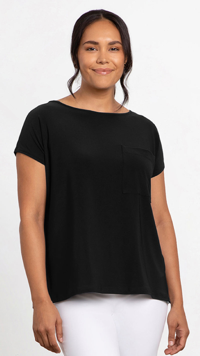 Dolman Pocket Top, Cap Sleeve (selected colours on sale)