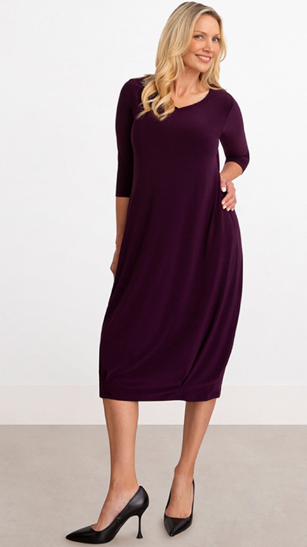 Reversible Narrow Lantern Dress, 3/4 Sleeve (Sale)