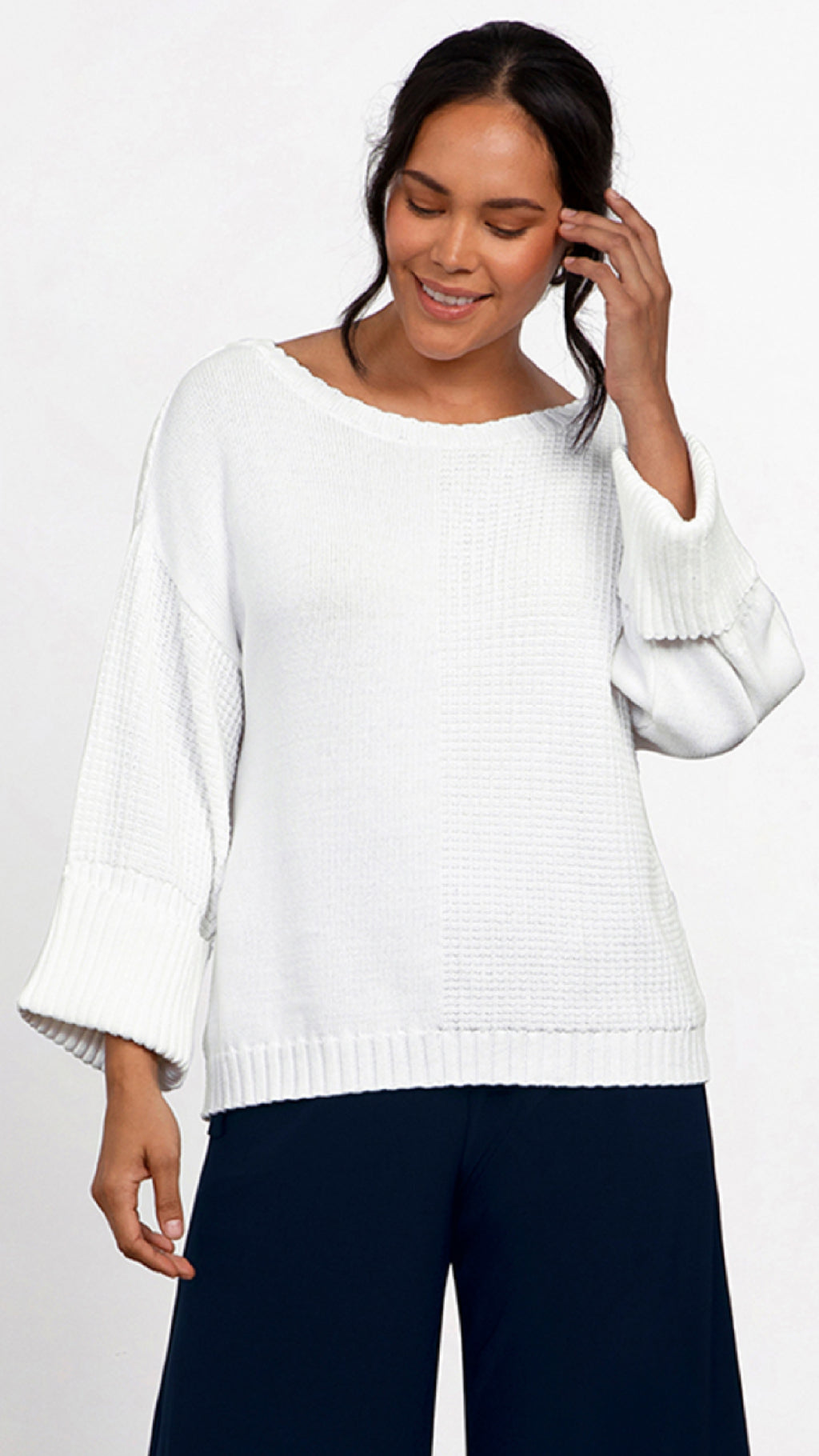 Textured Block Boxy Sweater (Sale)