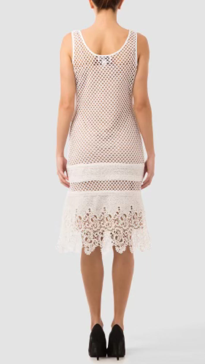 Joseph Ribkoff Lace Dress-Vanilla