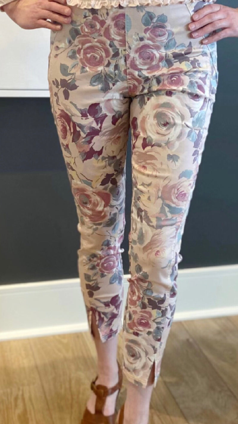 Watercolour Rose Sateen Jean