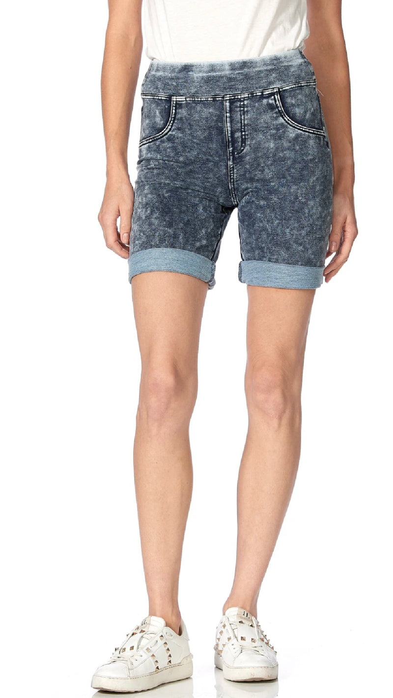 Game Changing Bermuda Shorts-Cloud Wash