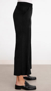 Foxy Wide Leg Ankle Pant-Faux Suede (Sale)