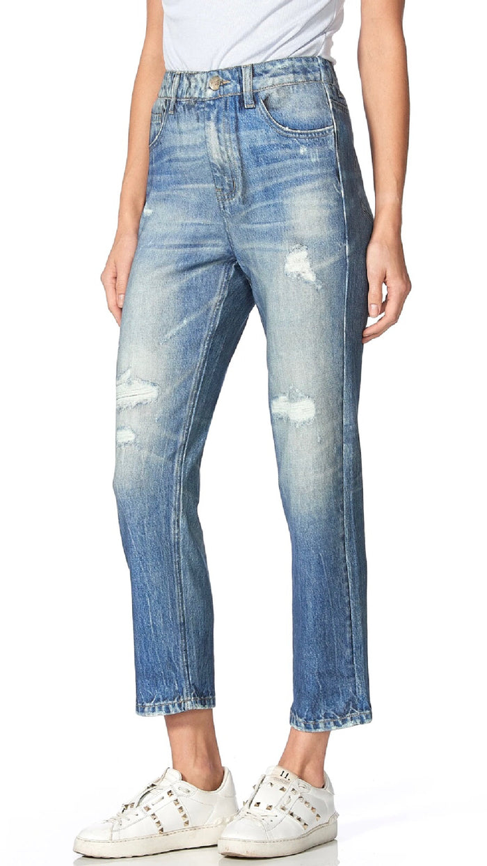 Digital Printed Denim Cropped Pant-Not a Jean