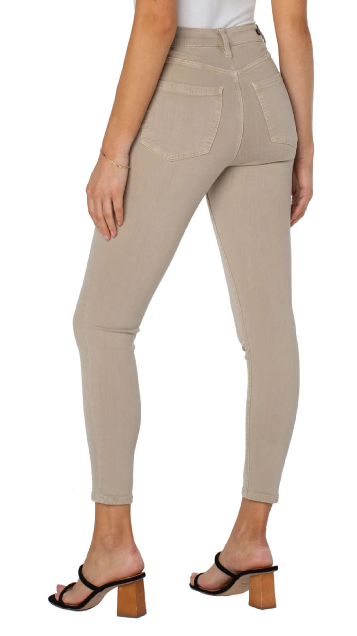 Abby High Rise Ankle Skinny-Chai Tan