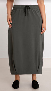 Bamboo Fleece Pleat Hem Skirt
