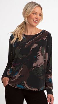 Nu Cinch Top, long Sleeve-Mineral (Sale)