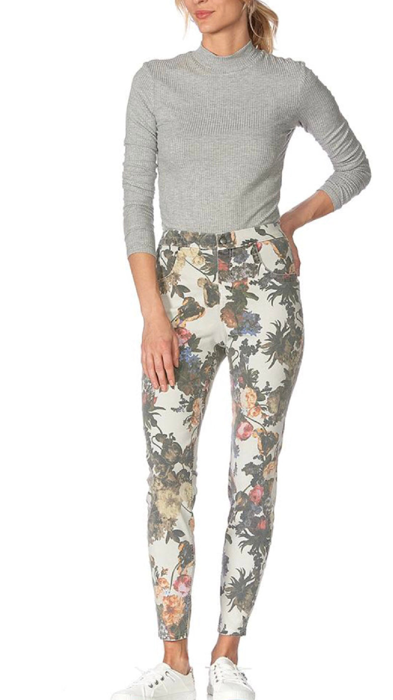 Floral Old Masters Denim High Rise Leggings